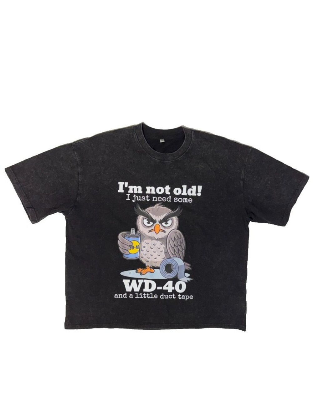 I'm not Old I just Need Some WD-40 & Duct TapeTshirt - XL Black Acid Wash